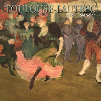 2026 Square Wall Calendar, Toulouse-Lautrec, 16-Month Arts & Antiques Theme with 180 Reminder Stickers (12x12 In)