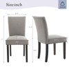Upholstered Dining Chairs Set of 2, Fabric Parsons Dining Chair with Nailhead Trim, Modern Fabric Accent Chair Kitchen Chairs for Dining Room - 2 of 4