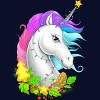 Junior's Design By Humans Christmas unicorn By NikKor T-Shirt - 2 of 3