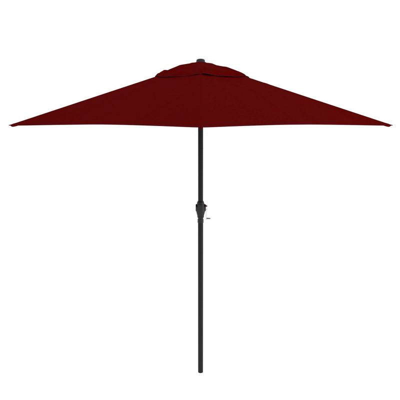 9&#39; x 9&#39; Steel Market Polyester Patio Umbrella with Crank Lift and Push-Button Tilt Brick - Astella, 1 of 8
