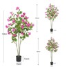 Artificial Bougainvillea, Pink Flowers in Pot, Decorative Artificial Plant in Pot, Flowering Bougainvillea Tree for Wedding, Home, Office Decoration - 2 of 4