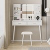 Vanity Desk, Makeup Vanity Desk with Touch Light Mirror and Power Outlet - 2 of 4