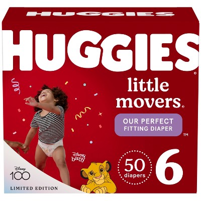 Image of Huggies Little Movers Baby Disposable Diapers - Size 6 - 50ct