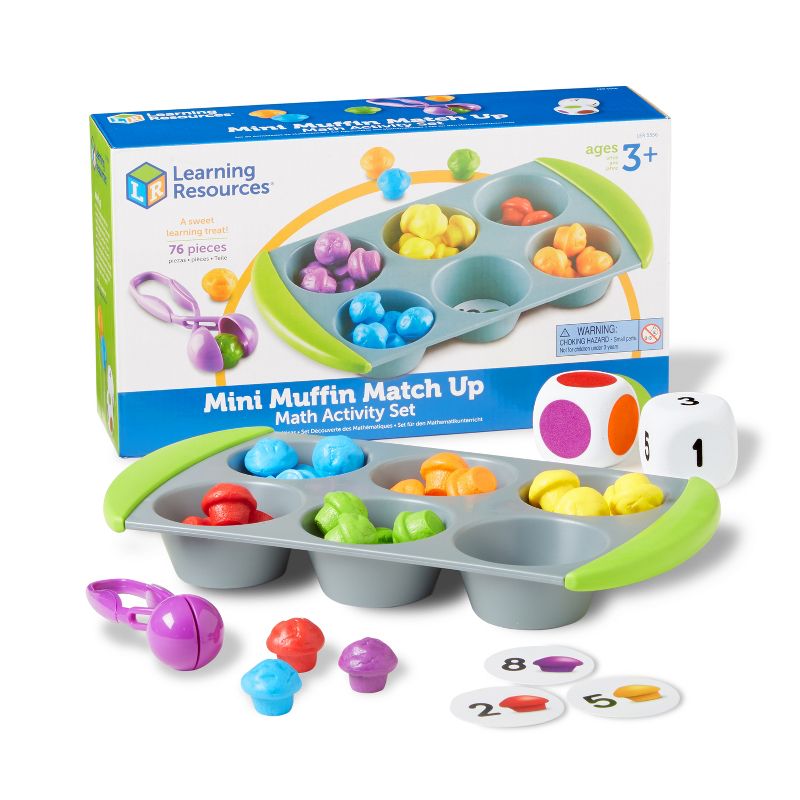 Learning Resources Mini Muffin Match Up, Fine Motor Game, Ages 3+, 1 of 6