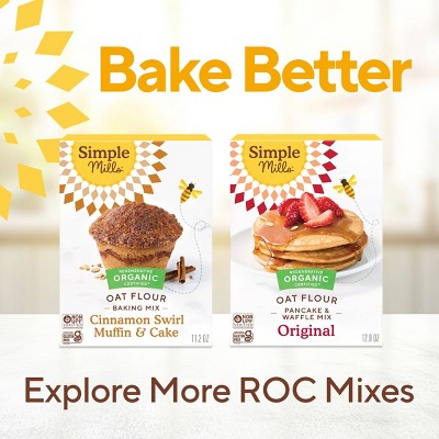 Simple Mills Organic Gluten Free Oat Flour Cinnamon Swirl Muffin and Cake Baking Mix - 11.2oz
