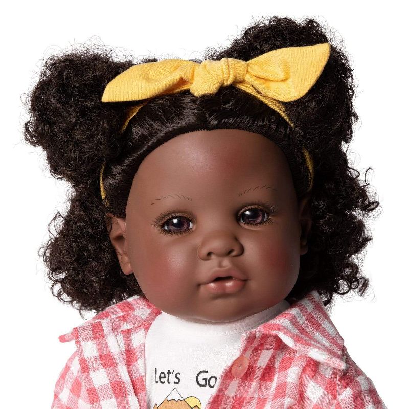 Adora Realistic Black Baby Doll Happy Camper Toddler Doll - 20 inch, Soft CuddleMe Vinyl, Black hair, Brown eyes, 3 of 10