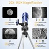 SUGIFT Telescope 80mm Aperture 500mm Astronomical Refractor for Adults Beginners with Tripod Phone Adapter Carry Bag and Accessories - 3 of 4