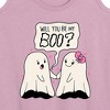Women's - Instant Message - Valentine's Day Will You Be My Boo Graphic Racerback Tank - 2 of 4