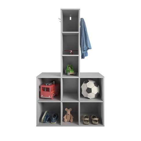 Songmics 6 Cube Storage Organizer Modular Storage Cube Bookshelf Diy  Plastic Closet Storage Shelves, Bedroom Gray : Target