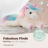 Bearington Lil' Rainbow Shimmers White Plush Stuffed Animal Unicorn, Rainbow Mane, 10 Inches - 2 of 4