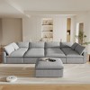 WJShome Cloud Couch Modular Sectional Sofa,196" U-Shaped Sectional Sofa with Storage Ottomans,Convertible 9 Seater Linen Living Room Sets - 2 of 4