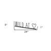 HomeRoots 24" Black and Brown Metal And Wood Wild At Heart Tabletop Sign - 3 of 4