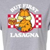 Women's - Garfield - But First Lasagna Cropped Graphic T-Shirt - 2 of 4
