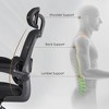 GlasFlength Task and Office Chairs with Support Armrest，Ergonomic, Adjustable，Computer Chair and Gaming Chair, Black, 25.59"*16.14"*47.24" - 4 of 4