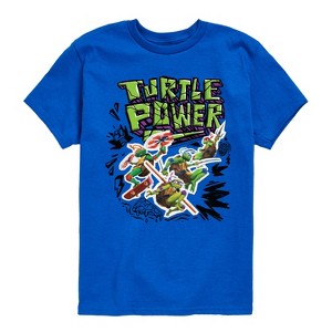 Boys' - Teenage Mutant Ninja Turtles Mutant Mayhem - Turtle Power Short Sleeve Graphic T-Shirt - 1 of 4