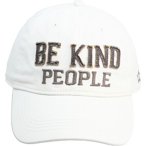 Pavilion Gift Company - Be Kind People - White Adjustable Hat - Hats - 1 of 4