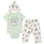 Star Wars The Child Baby Bodysuit Pants and Hat 3 Piece Outfit Set Newborn to Infant