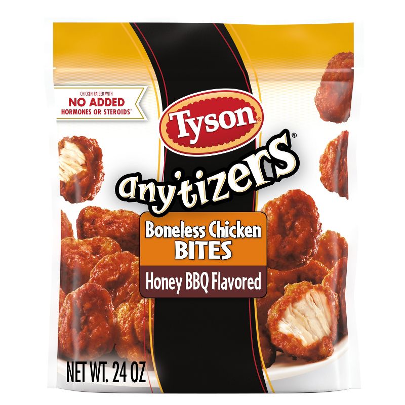Tyson Any&#39;tizers Honey BBQ Flavored Boneless Chicken Bites - Frozen - 24oz, 1 of 6