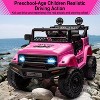 Electric Car for Kids, 12V Ride on Truck Car with Remote Control Spring Suspension, LED Lights, Music, 3 Speeds - 4 of 4
