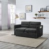 CAVINAS Convertible Pull-Out Sleeper Sofa, Loveseat Sofa Bed with Pull-out Bed, Adjsutable Back and 2 Arm Pocket, Couches for Living Room - 2 of 4