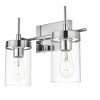 Elegant Lighting Benny 2 light Chrome and Clear Bath Sconce - 4 of 4