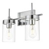 Elegant Lighting Benny 2 light Chrome and Clear Bath Sconce - image 4 of 4