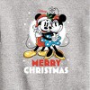 Boys' - Disney - Merry Christmas Mickey And Minnie Graphic Long Sleeve Fleece Sweatshirt - 2 of 4