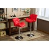 DOMETOUR Contemporary Faux Leather Bar Stools Adjustable Height Set of 2 - 4 of 4