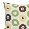 Bacati - Mod Dots/Strps Green Throw Pillow - 3 of 4