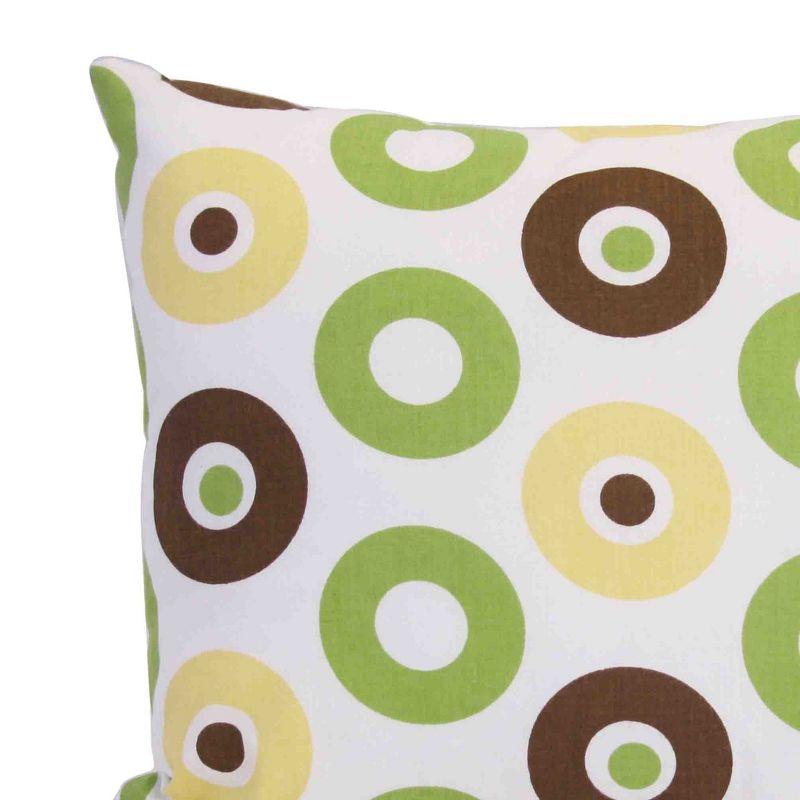 Bacati - Mod Dots/Strps Green Throw Pillow, 3 of 6