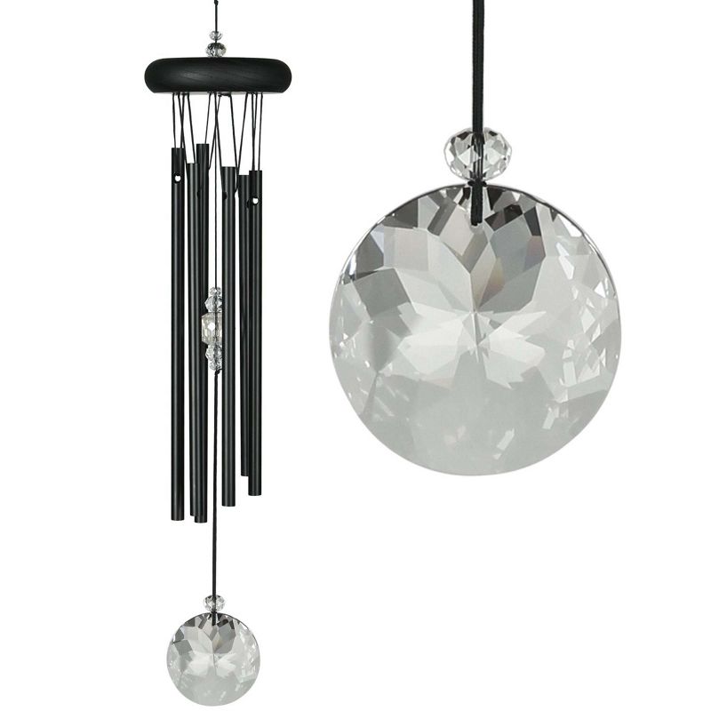 Woodstock Windchimes Crystal Meditation Chime Black, Wind Chimes For Outside, Wind Chimes For Garden, Patio, and Outdoor Décor, 16"L, 3 of 8
