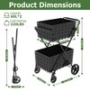 HTUTWOO 2 Layers Grocery Cart on Wheels, Jumbo Folding Utility Carts with Double Basket Waterproof Liner for Easy Transport, Groceries, Shopping - 2 of 4