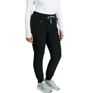 Medgear Women's 4-Way Stretch Jogger Scrubs Pant with 8 Pockets - 1 of 3