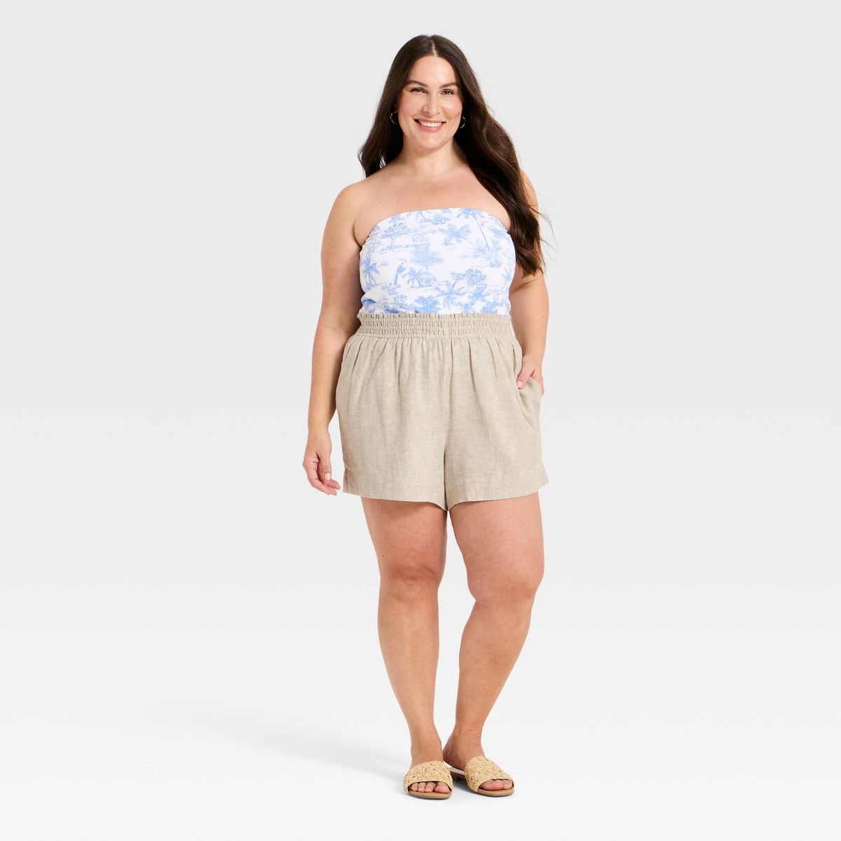 Women's Linen Pull-On Shorts 3.5" - A New Day™ - thumbnail 6