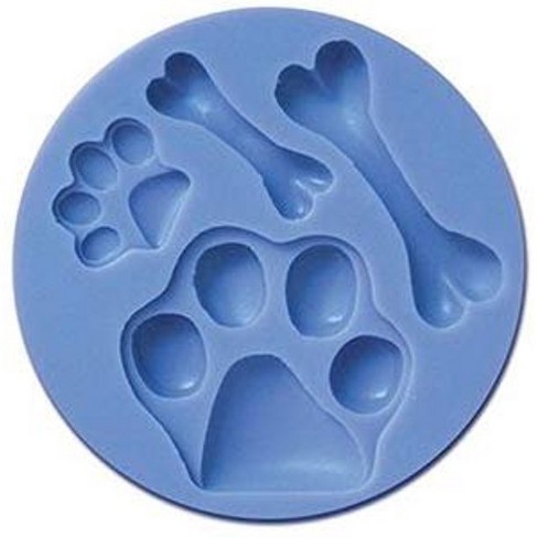 O'creme Dog Bones & Paw Prints Silicone Fondant Mold - 1 X 3 - Blue :  Target