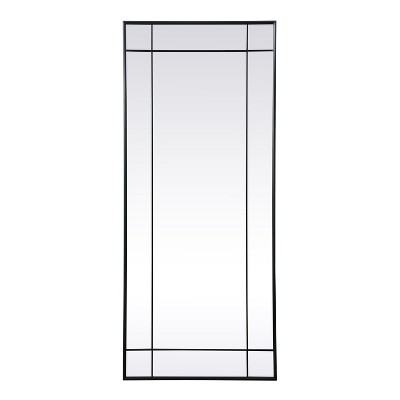 Elegant Lighting French Panel Full Length Mirror 30x70 Inch In Black