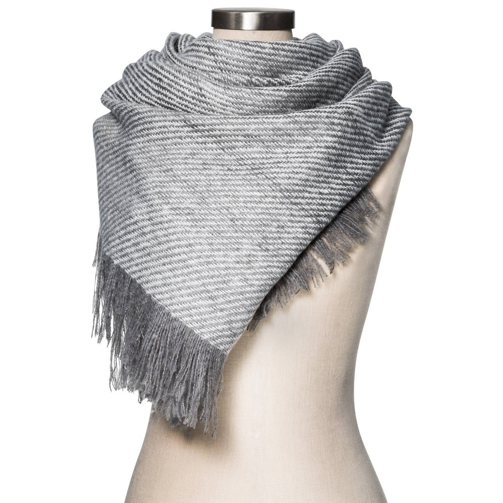 Women's Blanket Scarf Gray Herringbone - Merona was $19.99 now $9.98 (50.0% off)