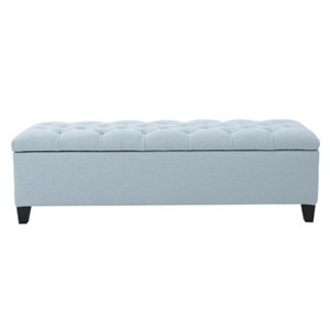 PAGED Contemporary Design Storage Ottoman Bench End Of Bed Bench with Button Tufted Diamond Stitch for Family Room, Living Room - 1 of 4