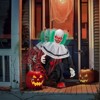 Slickblue Halloween Yard Decoration 2.6FT Tall Clown with Motion Sensor, Light-Up Eyes, and Scary Effects - 3 of 4