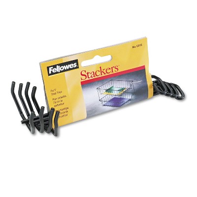 Fellowes Wire Tray Supports Letter f/60112 5-1/2" 4/ST Black 63112