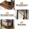 Open Book Shelves Rustic Farmhouse Bookcase Industrial Black Metal Frame and Wooden Bookshelf Tall Narrow Vintage Standing Storage Display Rack - 3 of 4