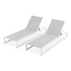 Ridstar 2 Piece Outdoor Patio Chaise Lounges with 5-Stage Adjustable Backrest For Patio & Poolside-Light Gray - 2 of 4