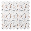 Bacati - Football Brown/Gray Muslin 4 pc set of Bibs & Burp Cloths Set - 4 of 4