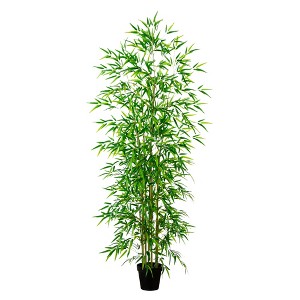 Nearly Natural 8-ft Artificial Green Bamboo Tree - 1 of 4