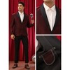 Lars Amadeus Men's Shawl Lapel Wedding Prom Shiny Metallic Sport Coats - 4 of 4