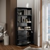 6-Tier Bookshelf with Doors Drawers, Bookcase with 3-Tier Open Shelves, Wood Book Shelf with Storage Cabinet for Home Office, Living Room, Bedroom - 3 of 4