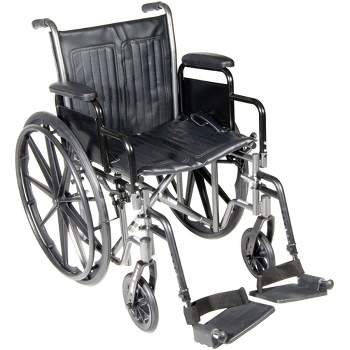 McKesson Steel Wheelchair with Swing-Away Footrest, 250-350 lbs. Weight Capacity