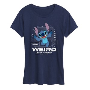 Women's - Lilo and Stitch - Weird And Proud Stitch Short Sleeve Graphic T-Shirt - 1 of 4