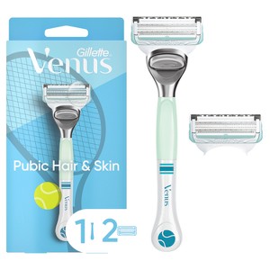 Venus Fem Intimate Women's 1 Disposable Razor Handle with 2 Refills - Tennis - 1 of 4