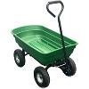 Dual-Wheel Heavy-Duty Poly Yard Dump Cart,1200 Lb Haul Capacity, Towable Utility Wagon with Built-in Stand for Landscaping and Gardening - 2 of 4